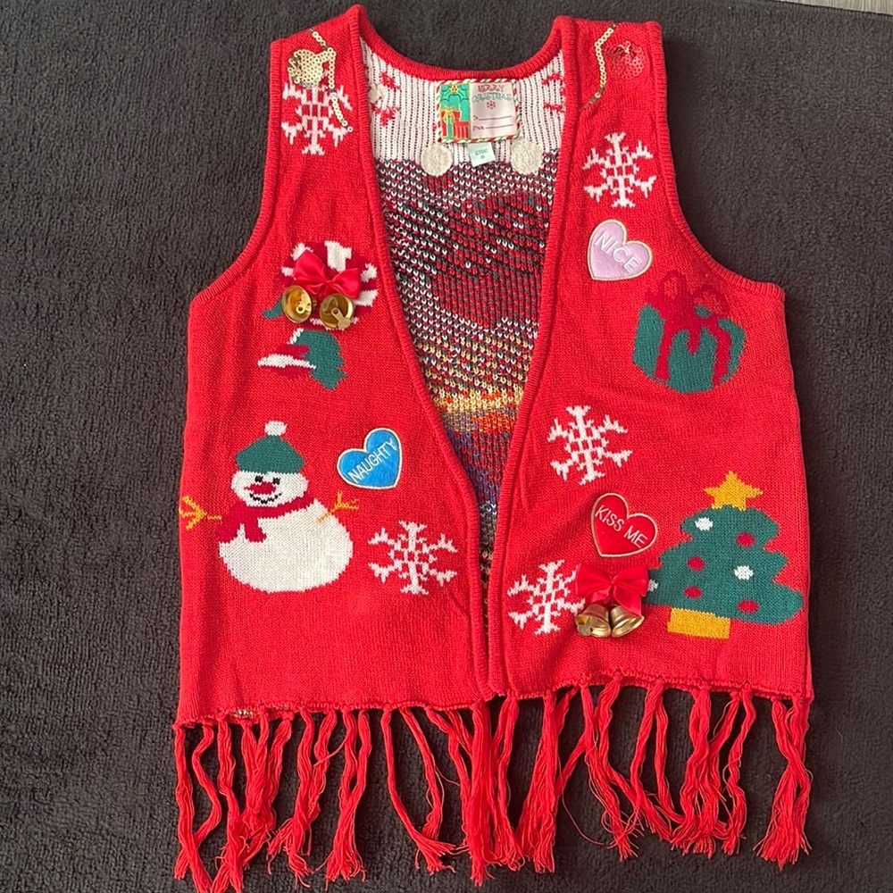 Ugly Christmas Sweater Vest size small